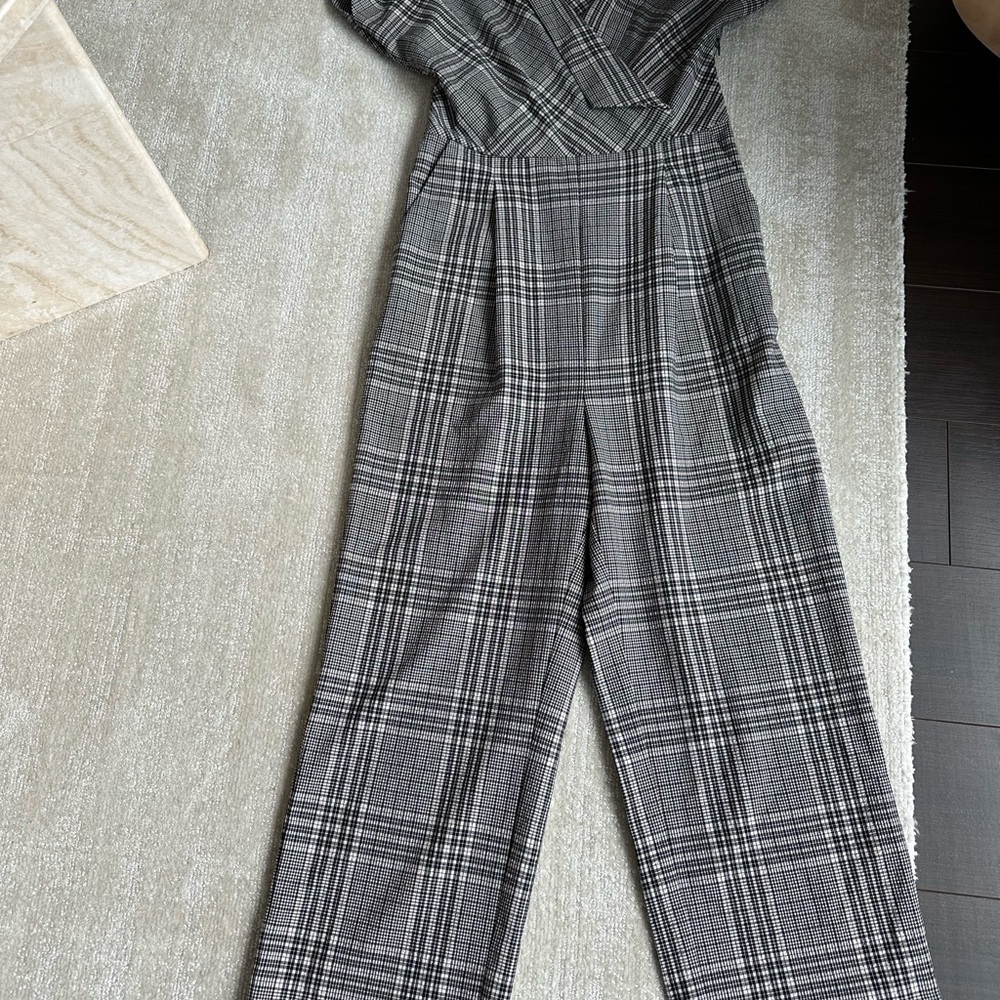 Plaid Gray Jumpsuit